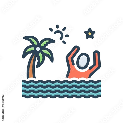 Color illustration icon for situations