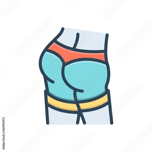Color illustration icon for mistress