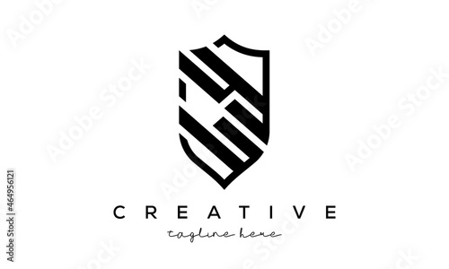 LY letters Creative Security Shield Logo