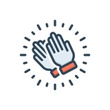 Color illustration icon for spanking