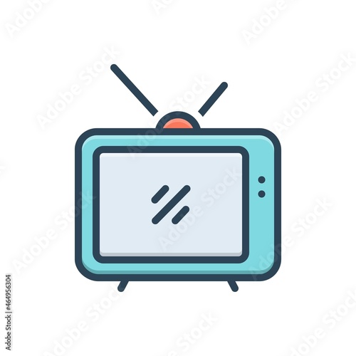 Color illustration icon for tuner