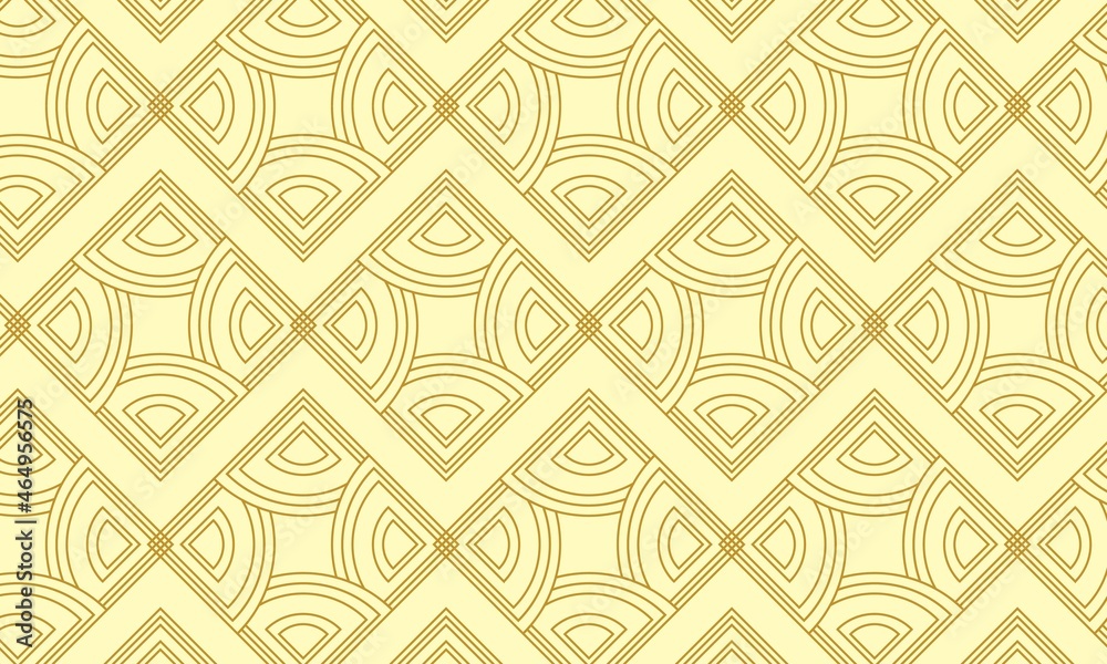 ancient pattern geometric gold line on white background design