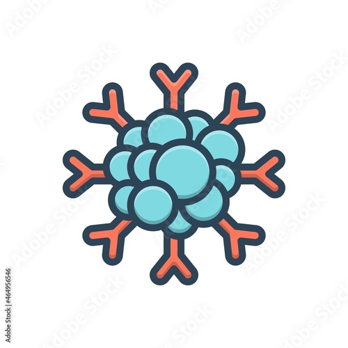 Color illustration icon for tumor