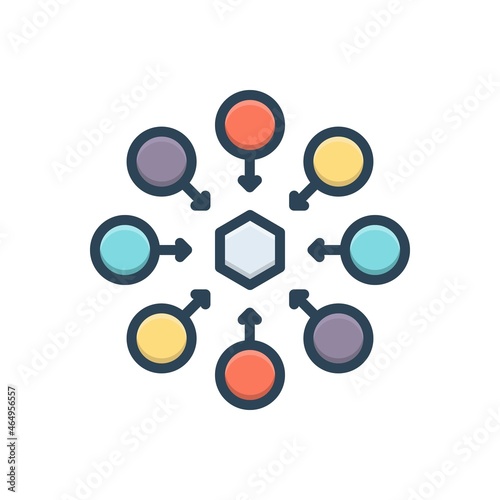 Color illustration icon for emphasis