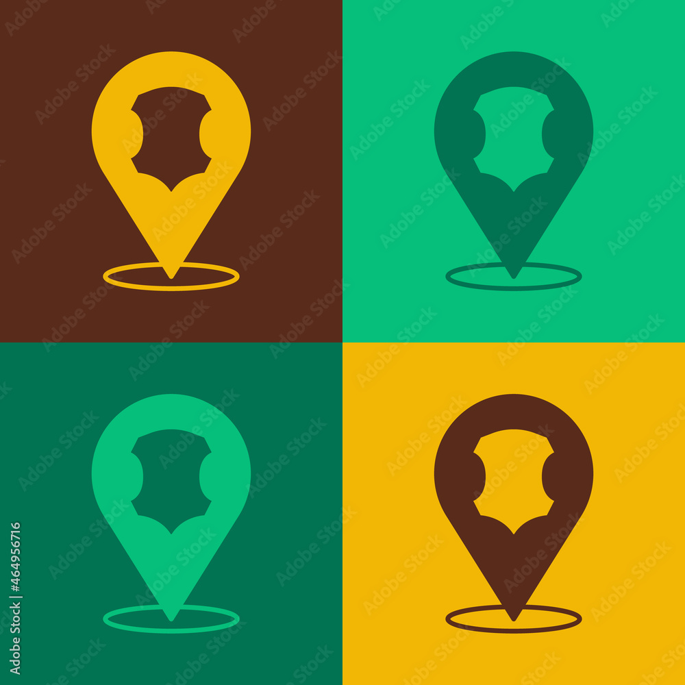Pop art Leather icon isolated on color background. Vector Pop art Leather icon isolated on color background. Vector