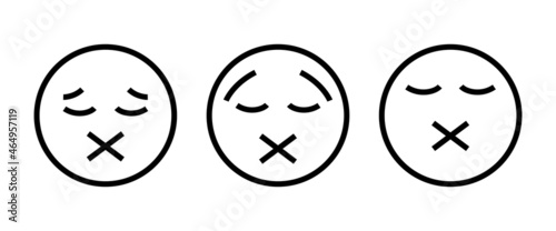 Keeping secrets icon. Creating problems in friendship. Hiding truth. Staying quiet. Hurting feelings fear. Betraying and ruining relationships. Keeping silence. Isolated vector illustration