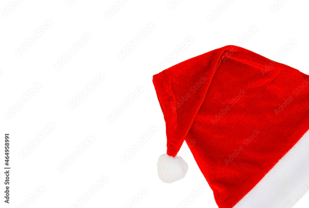 red santa claus hat isolated, merry christmas decoration for design red santa claus hat isolated, merry christmas decoration for design