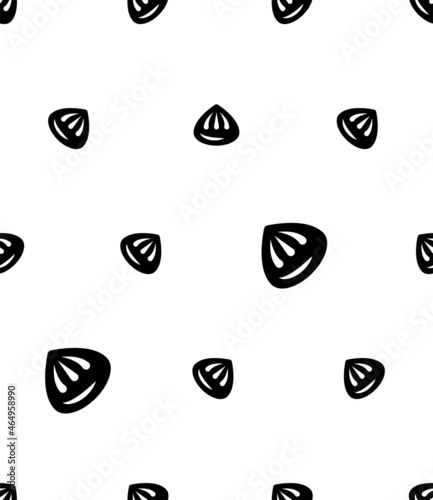 Dumpling Icon Seamless Pattern, Food Icon, Steamed Starchy Ball Of Dough