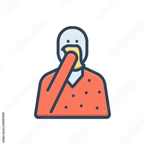 Color illustration icon for allergy