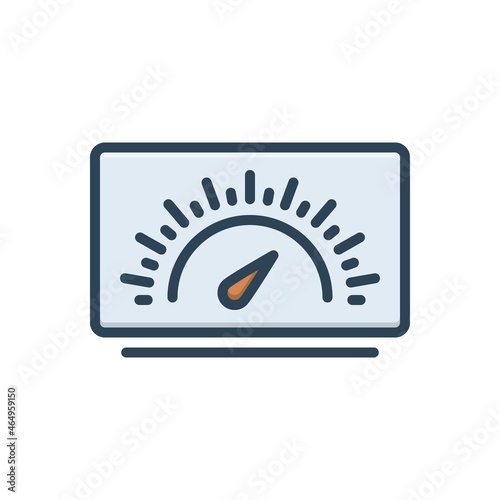 Color illustration icon for bandwidth