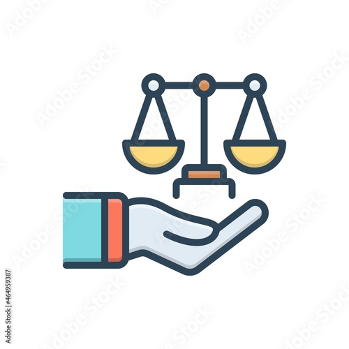 Color illustration icon for ethical