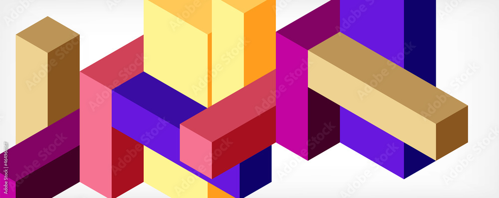 Abstract background. 3d cubes, cubic elements and blocks. Techno or business concept for wallpaper, banner, background, landing page Abstract background. 3d cubes, cubic elements and blocks. Techno or business concept for wallpaper, banner, background, landing page