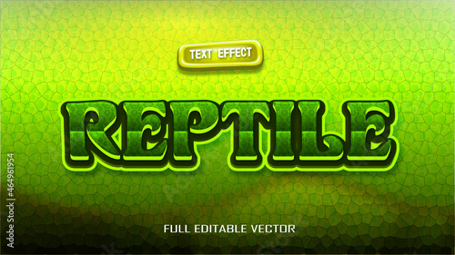 Canvas Print text effect reptile vector