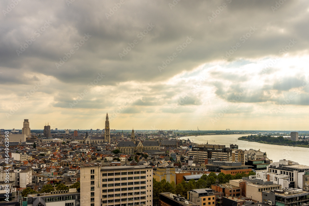 Antwerp, Belgium, a view of a city