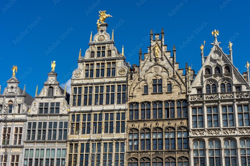 Antwerp, Belgium, a large building gable
