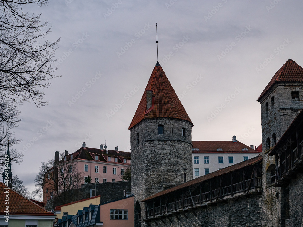 The view of city Tallinn Estonia