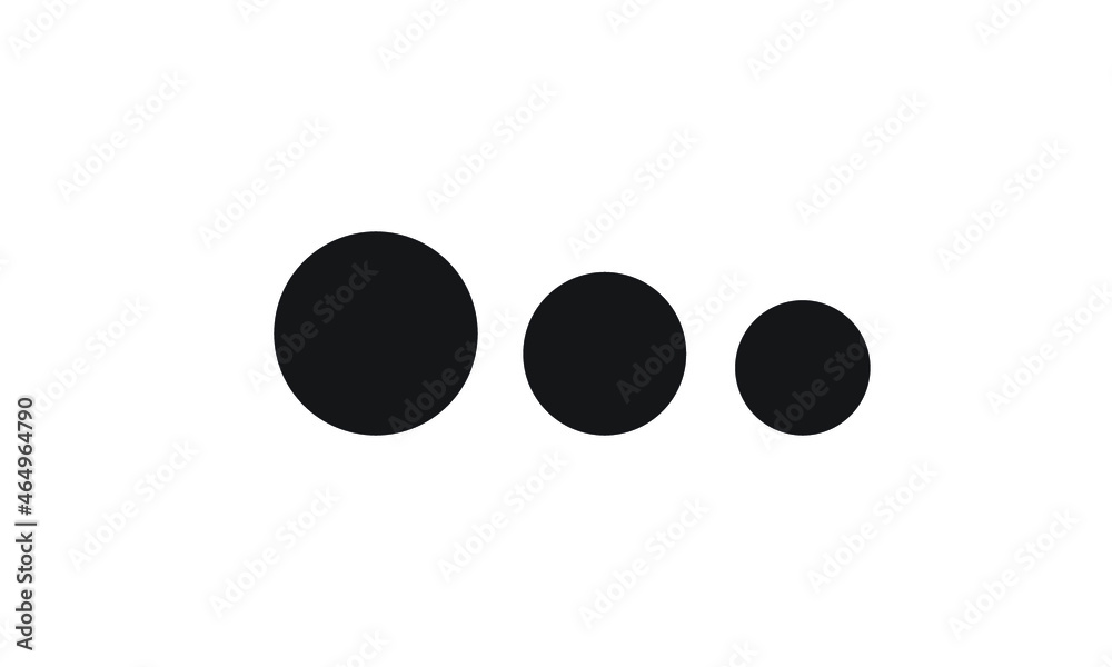 business card with three dots of different sizes business card with three dots of different sizes