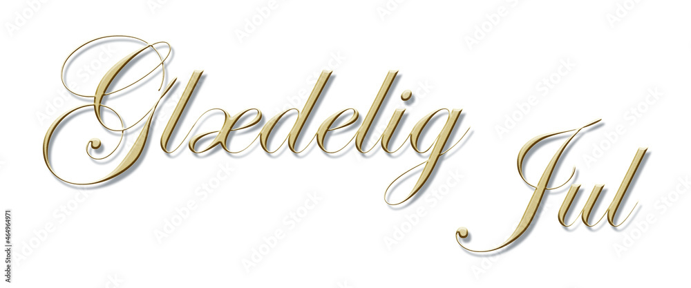 Greeting card in Danish for a Merry Christmas Greeting card in Danish for a Merry Christmas
