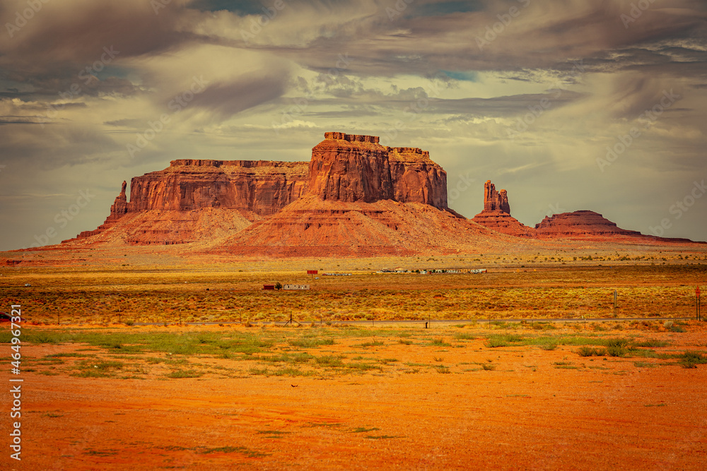 Scenic wild West landscape at the Monument Valley, USA