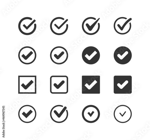 Check mark icon vector design set