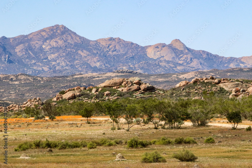 landscape with sky and rocky mountains