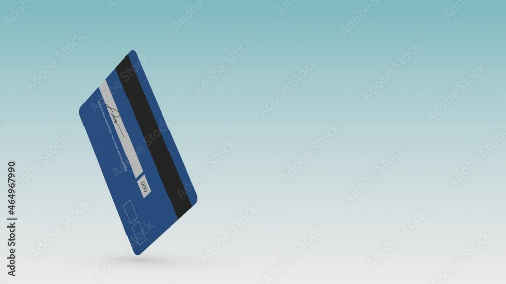 spinning credit card, copy space, luma matte for background replacement, seamless loop (3d render) spinning credit card, copy space, luma matte for background replacement, seamless loop (3d render)