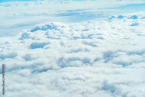 一面の雲を見下ろす