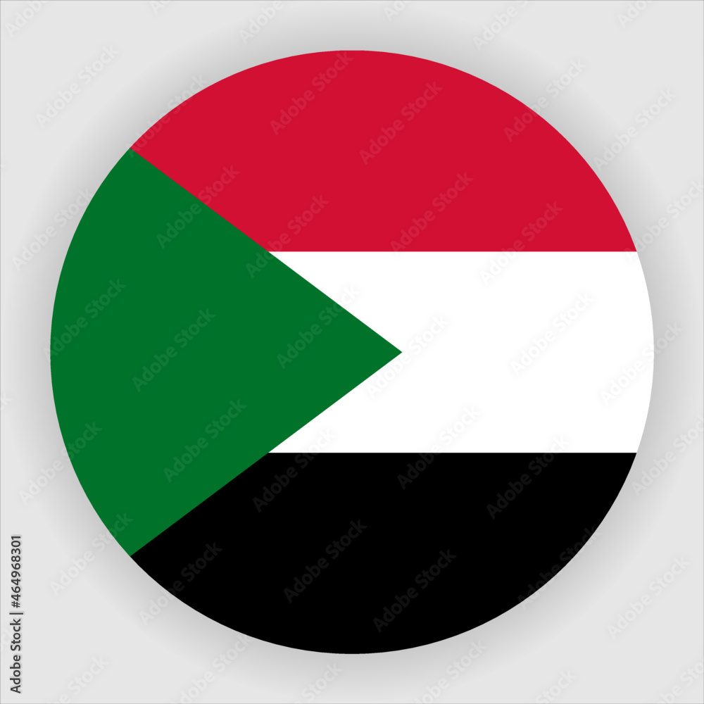 Sudan Flat Rounded Country Flag button Icon Sudan Flat Rounded Country Flag button Icon