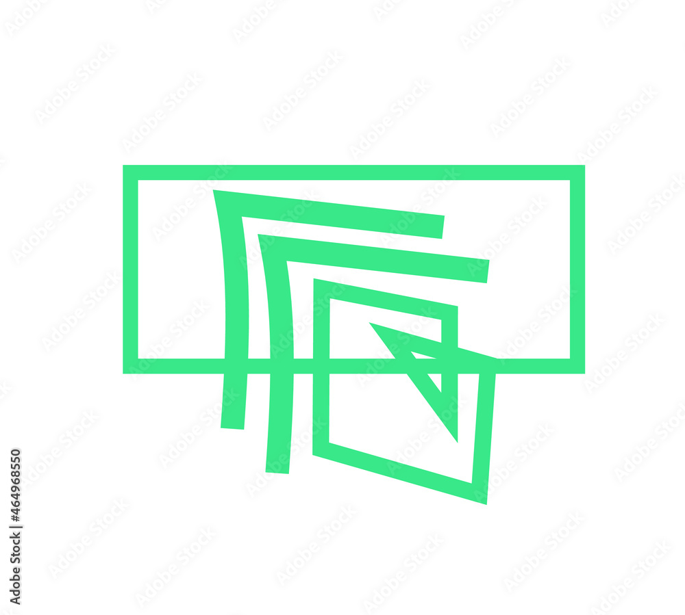 geometric minimalist linear design logo geometric minimalist linear design logo