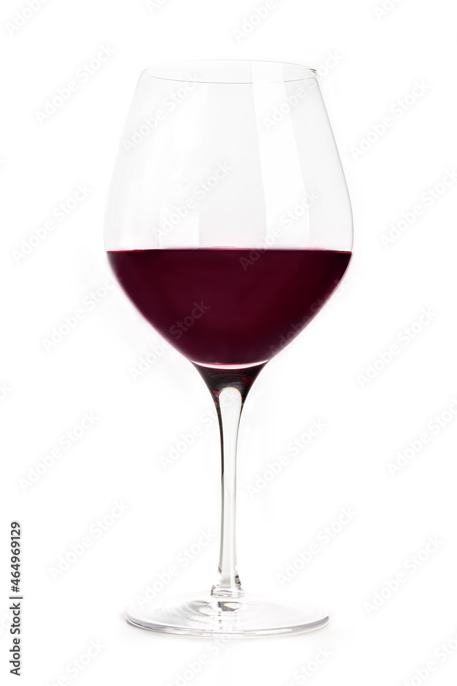 Red wine glass, isolated on a white background. Elegant cup wineglass, classic style Red wine glass, isolated on a white background. Elegant cup wineglass, classic style
