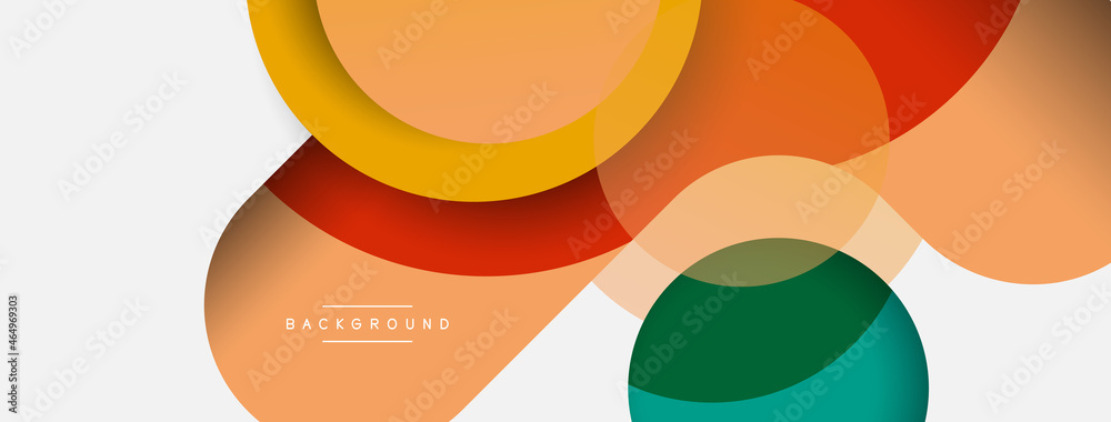 Circle and round shapes abstract background. Vector illustration for wallpaper banner background or landing page Circle and round shapes abstract background. Vector illustration for wallpaper banner background or landing page