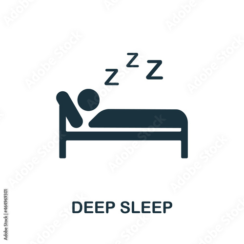 Deep Sleep icon. Monochrome sign from home rest collection. Creative Deep Sleep icon illustration for web design, infographics and more