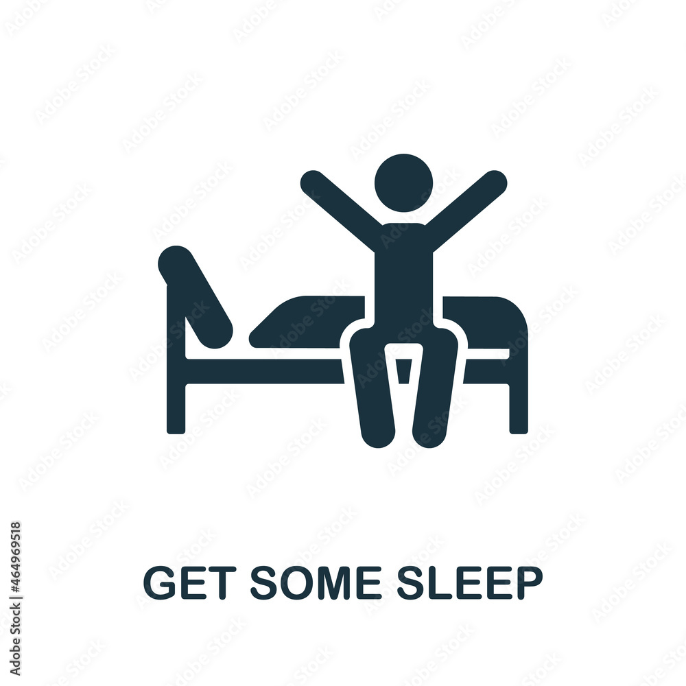 Get Some Sleep icon. Monochrome sign from home rest collection. Creative Get Some Sleep icon illustration for web design, infographics and more Get Some Sleep icon. Monochrome sign from home rest collection. Creative Get Some Sleep icon illustration for web design, infographics and more