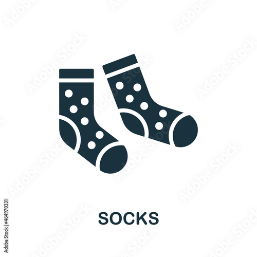 Socks icon. Monochrome sign from home rest collection. Creative Socks icon illustration for web design, infographics and more