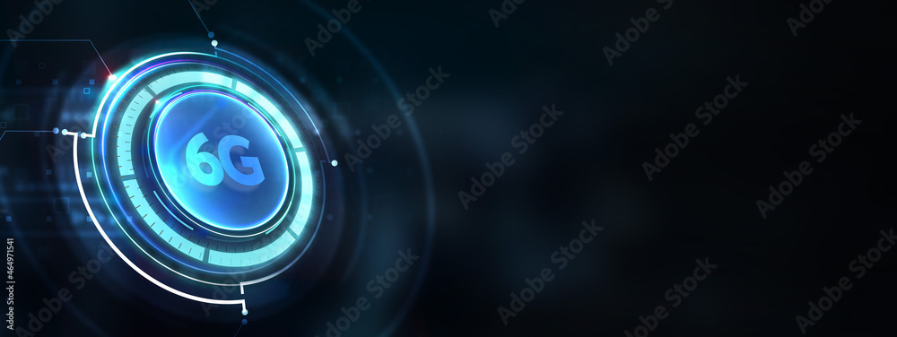The concept of 6G network, high-speed mobile Internet, new generation networks. Business, modern technology, internet and networking concept. 3d illustration The concept of 6G network, high-speed mobile Internet, new generation networks. Business, modern technology, internet and networking concept. 3d illustration