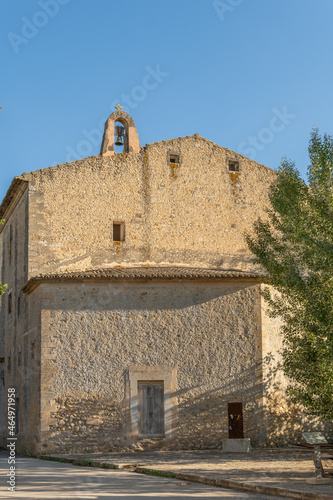 General view of the Oratori de la Santa Creu at sunset. Christian religius building located in the Majorcan town of Porreres photo