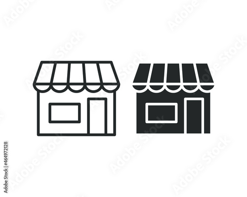 Shop icon. Web store symbol. Interface and application button sign. Vector illustration image.