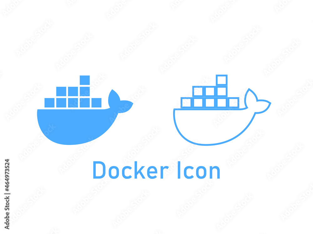monocolor and multicolor type for Sketch or Illustrator from Docker Icon  Vectors svg vector collection. Docker Icon Vectors SVG vector illustration  graphic art design format Stock Vector | Adobe Stock