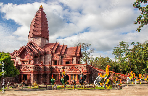 The Thai Temple Wat Phrai Phatthana in Sisaket Thailand Southeast Asia photo