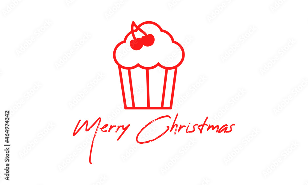 Merry Christmas design for print or use as poster, card, flyer or T Shirt