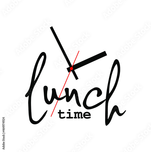Lunch time with creatif font design.	