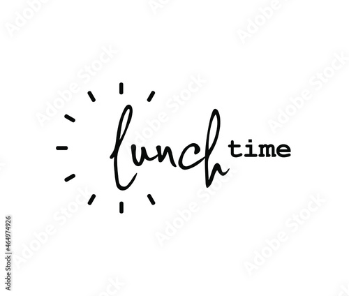 Lunch time with creatif font design.	