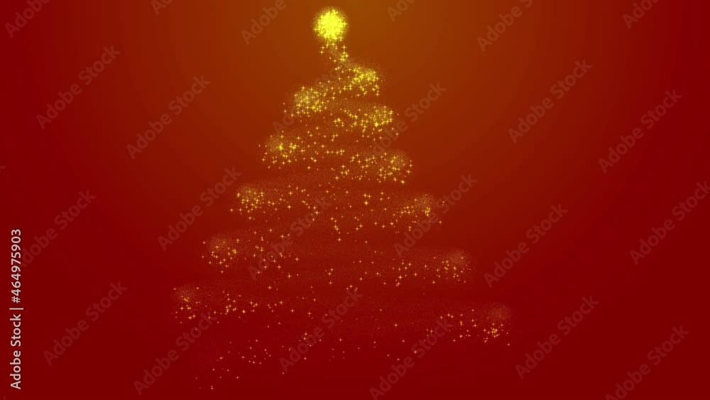 Animation of Christmas tree on red background. New Year card Animation of Christmas tree on red background. New Year card