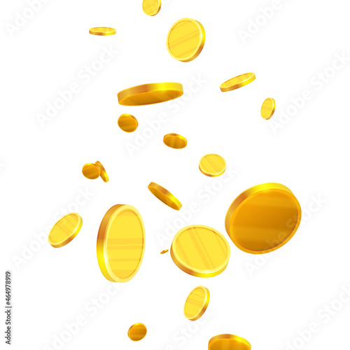 Gold coins falling