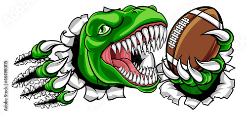 Dinosaur American Football Animal Sports Mascot