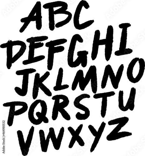 Handwritten Graffiti Font Brush Marker Hand Drawn Alphabet Type design 