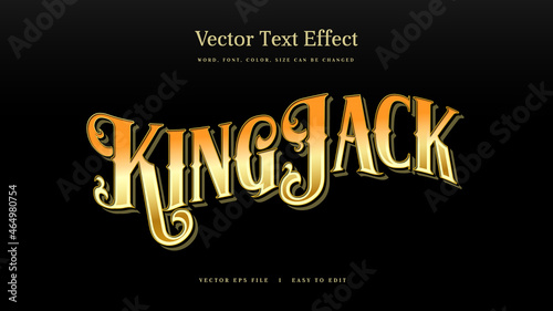 Kingjack Card Retro vintage text effect casino editable photo