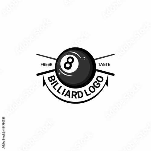 vector illustration of billiard logo, cafe, restaurant and bar logo