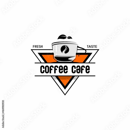 cafe logo illustration vector, bean, coffee vector