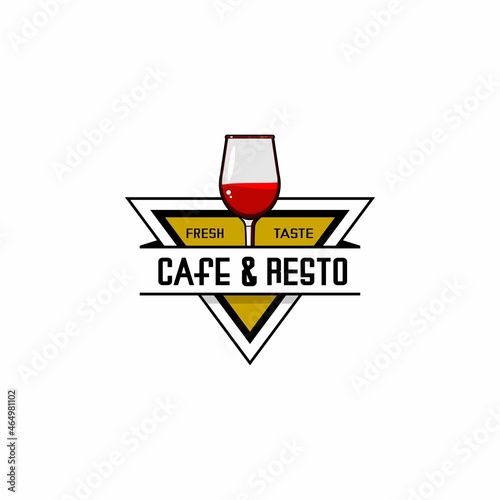 cafe logo illustration vector, simple logo